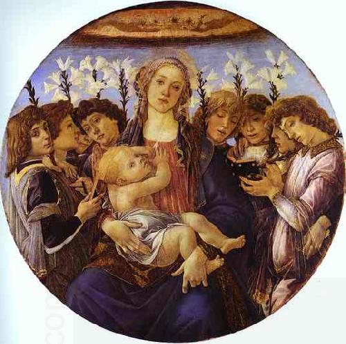 Sandro Botticelli Madonna and Child with Eight Angels oil painting picture